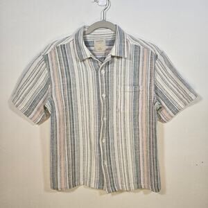 Massive Luxury Woven Striped Men's Shirt. SIze Medium
